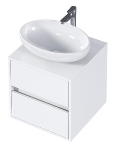 Изображение товара Тумба под раковину 1Marka Veil Ц0000034030 50 см белая аляска подвесная