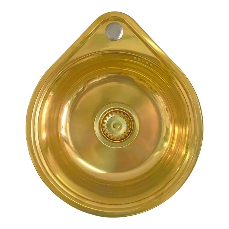 Изображение товара Кухонная мойка Seaman Eco Wien SWT-3945-GP.A, 39 см, цвет золото полированное PVD Изображение товара Кухонная мойка Seaman Eco Wien SWT-3945-GP.A, 39 см, цвет золото полированное PVD