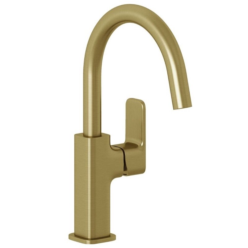 Изображение товара Смеситель для раковины Kludi Renon 42027N075 с донным клапаном золото брашированное