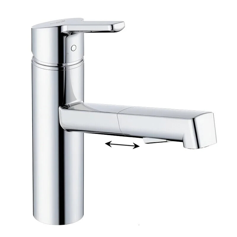 Изображение товара Смеситель для кухонной мойки Kludi M3 с вытяжным изливом хром Германия Изображение товара Смеситель для кухонной мойки Kludi M3 с вытяжным изливом хром Германия