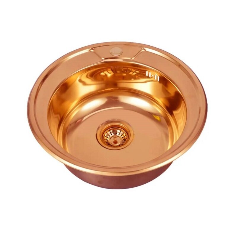 Изображение товара Кухонная мойка Seaman SWT-490-CP.A Медная полированная PVD