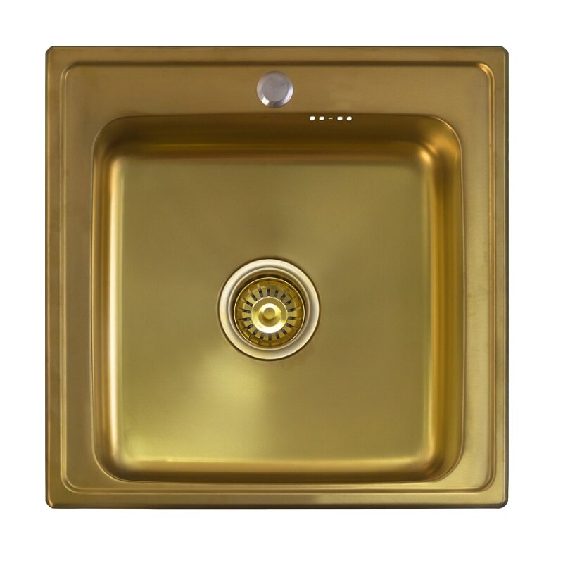 Изображение товара Кухонная мойка Seaman Eco Wien SWT-5050-AG.A 50 см античное золото satин PVD