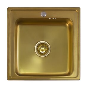 Изображение товара Кухонная мойка Seaman Eco Wien SWT-5050-AG.A 50 см античное золото satин PVD