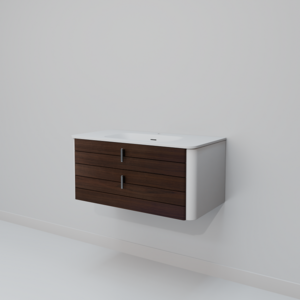 Изображение товара Тумба с раковиой ArtDecco Gabriella AGB09W24S100, 90 см, черный орех/белый