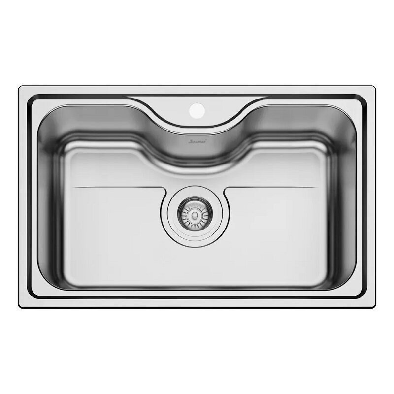 Изображение товара Кухонная мойка Seaman Eco Wien SWT-8050.A, 80 см, одно отверстие, нержавеющая сталь