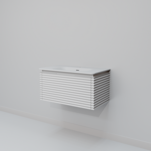 Изображение товара Тумба с раковиной Jacqueline 80 см подвесная белая из массива дерева