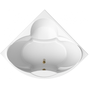 Изображение товара Акриловая ванна Радомир Филадельфия 1-01-4-0-1-042К, 168 х 168 см, каркас, фронтальный экран, сифон, слив-перелив автомат в комплекте, белая/бронза