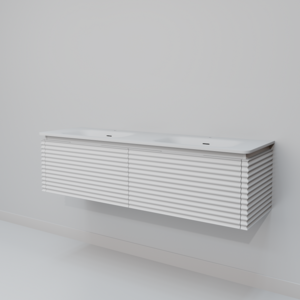 Изображение товара Тумба с раковиной Jacqueline 150 см белая подвесная акриловая столешница Luna