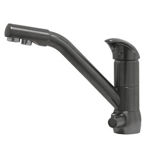 Изображение товара Смеситель Seaman Barcelone SSL-5361-GL, для кухонной мойки, с подключением фильтра питьевой воды, цвет светлая оружейная сталь PVD