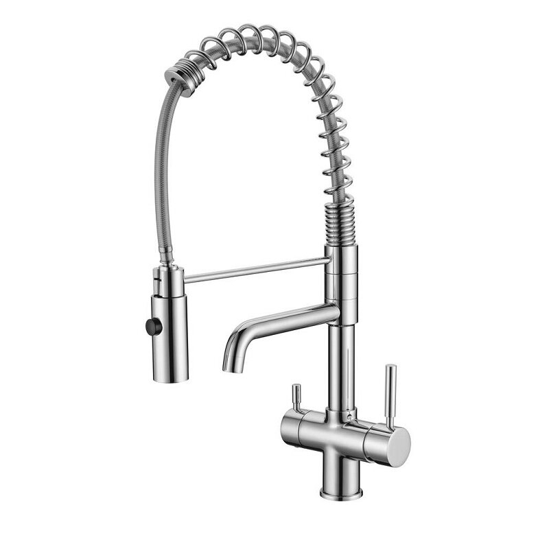 Изображение товара Смеситель для кухни Seaman Barcelone SSL-5370-WP с подключением фильтра и выдвижным изливом