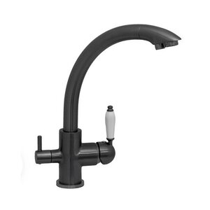 Изображение товара Смеситель Seaman Barcelone SSL-5382-DG, для кухонной мойки, с подключением фильтра питьевой воды, цвет темная оружейная сталь PVD