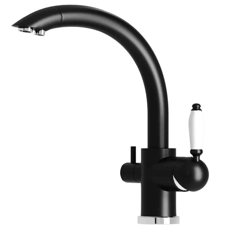 Изображение товара Смеситель для кухни Seaman Barcelone SSL-5382-NM черный матовый с подключением фильтра питьевой вод