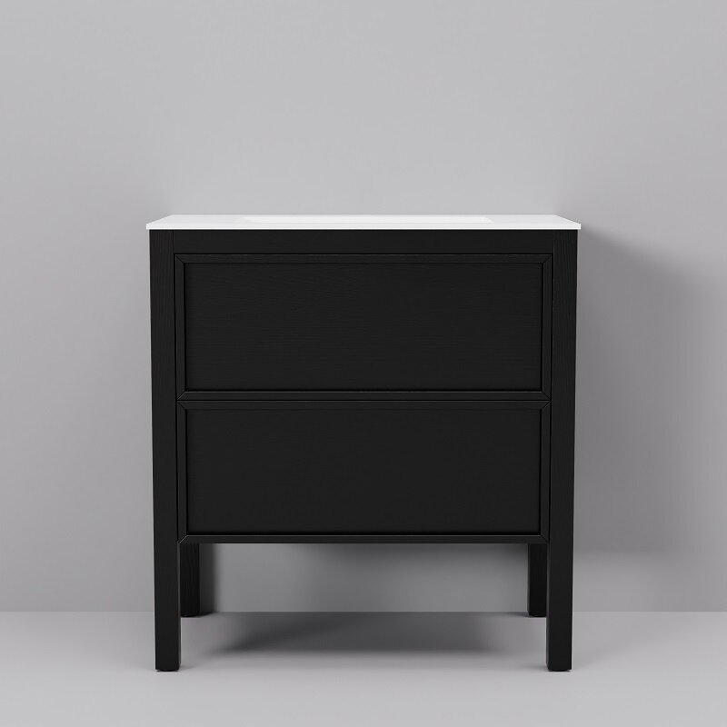 Изображение товара Тумба с раковиной ArtDecco Elisa AES08F78S200, 80 см, черный дуб