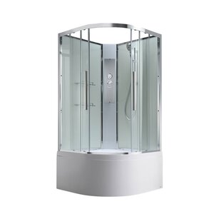 Изображение товара Душевая кабина AvaCan EM5011NT, 78176, 110 x 110 см, без крыши, поддон высокий, стекло прозрачное, профиль хром