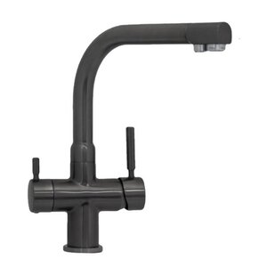 Изображение товара Смеситель Seaman Barcelone SSL-5383-DG, для кухонной мойки, с подключением фильтра питьевой воды, цвет темная оружейная сталь PVD