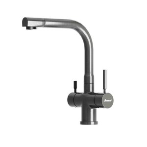 Изображение товара Смеситель Seaman Barcelone SSL-5383-GL, для кухонной мойки, с подключением фильтра питьевой воды, цвет светлая оружейная сталь PVD