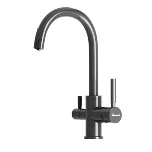 Изображение товара Смеситель Seaman Barcelone SSL-5385-GL, для кухонной мойки, с подключением фильтра питьевой воды, цвет светлая оружейная сталь PVD