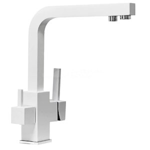 Изображение товара Смеситель Seaman Barcelone SSL-5391-SG, для кухонной мойки, с подключением фильтра питьевой воды, цвет белый