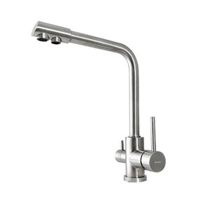 Изображение товара Смеситель Seaman Eco Koblenz SSN-2139B-SS, для кухонной мойки, с подключением фильтра питьевой воды, цвет нержавеющая сталь сатин