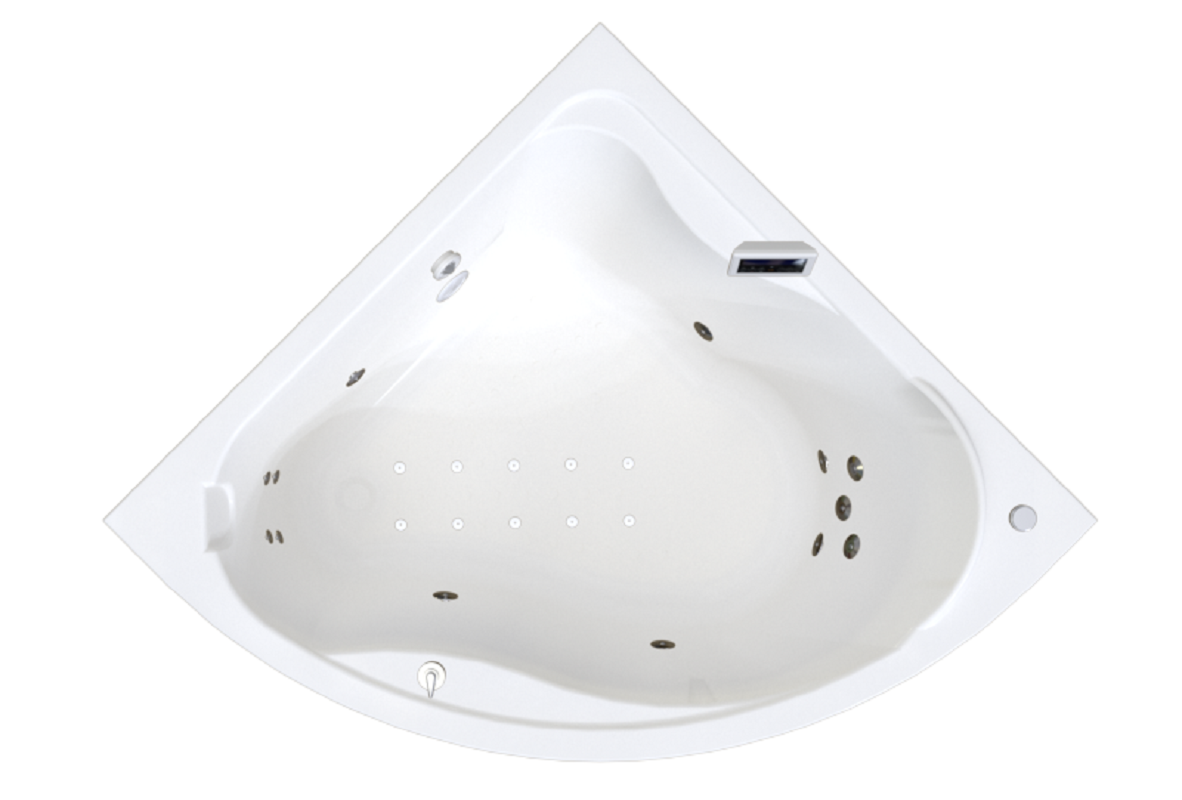 Изображение товара Гидромассажная угловая ванна Альтея 125х125 см, AntiBac