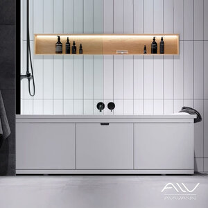 Изображение товара Экран для ванны Alavann Rita ALV1026001, 180 см, МДФ, раздвижной, белый (МД-0901-1800-00)