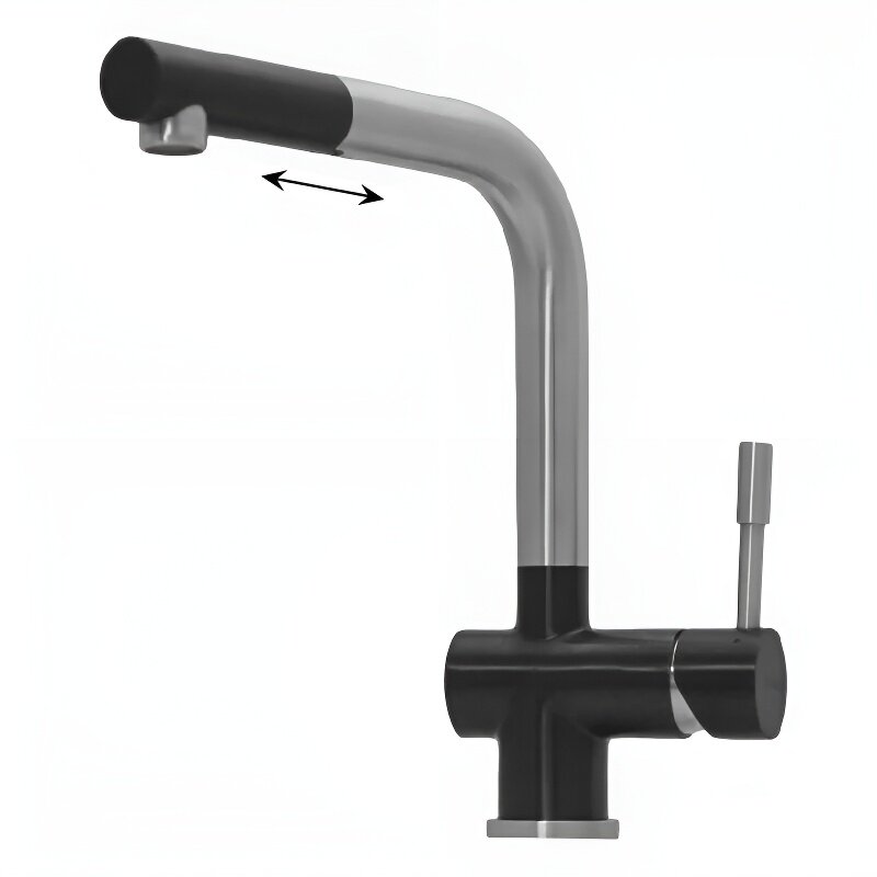 Изображение товара Смеситель Seaman Eco Venice SSN-0912P-Night, для кухонной мойки, с выдвижным изливом, цвет черный/хром