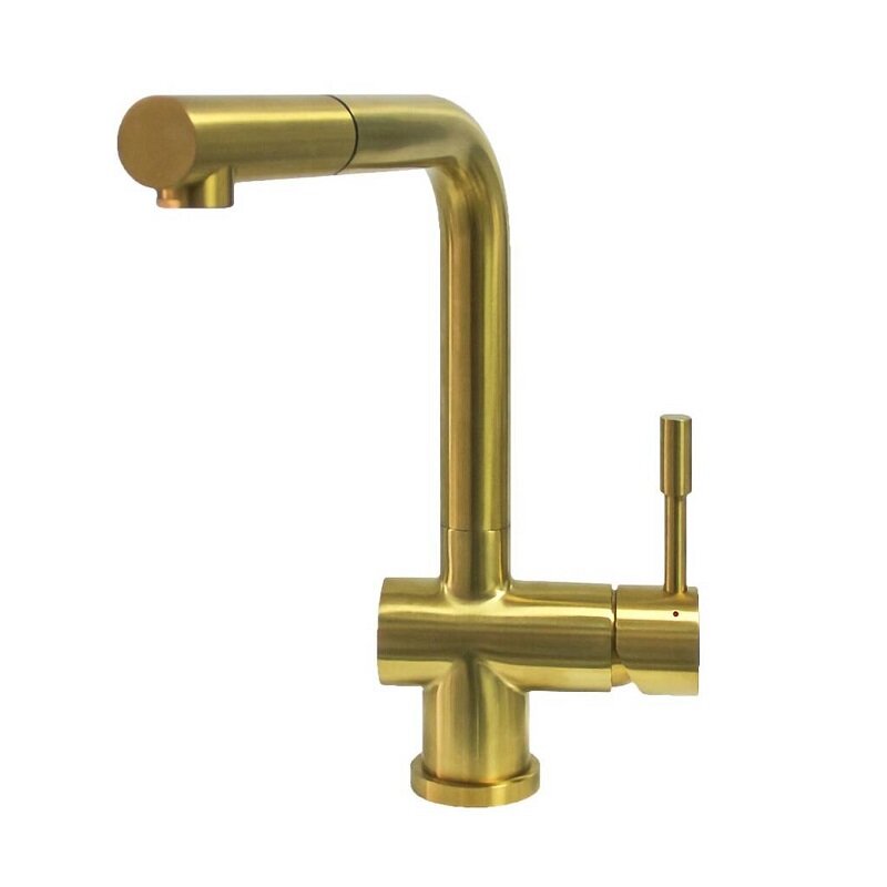 Изображение товара Смеситель для кухни Seaman Eco Venice SSN-0912P-GS с выдвижным изливом и PVD покрытием