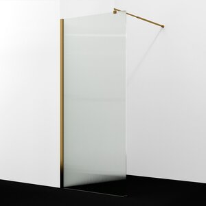 Изображение товара Душевая стенка WasserKraft Rur 30W39BG-FL, 90 см, свободный вход, стекло рифленое, профиль золото матовое