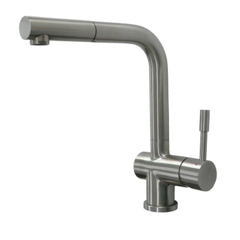 Изображение товара Смеситель Seaman Eco Venice SSN-0912P-SS, для кухонной мойки, с выдвижным изливом, цвет нержавеющая сталь
