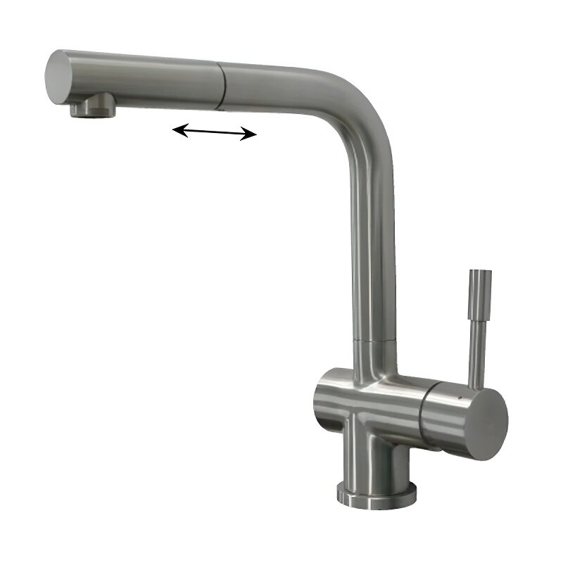 Изображение товара Смеситель Seaman Eco Venice SSN-0912P-SS с выдвижным изливом для кухни Изображение товара Смеситель Seaman Eco Venice SSN-0912P-SS с выдвижным изливом для кухни