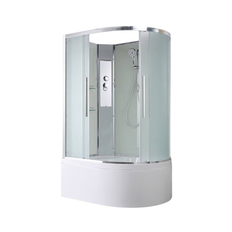 Изображение товара Душевая кабина AvaCan EM5812LN/EM5812RN 120x80 см без крыши высокая стекло матовое хром профиль