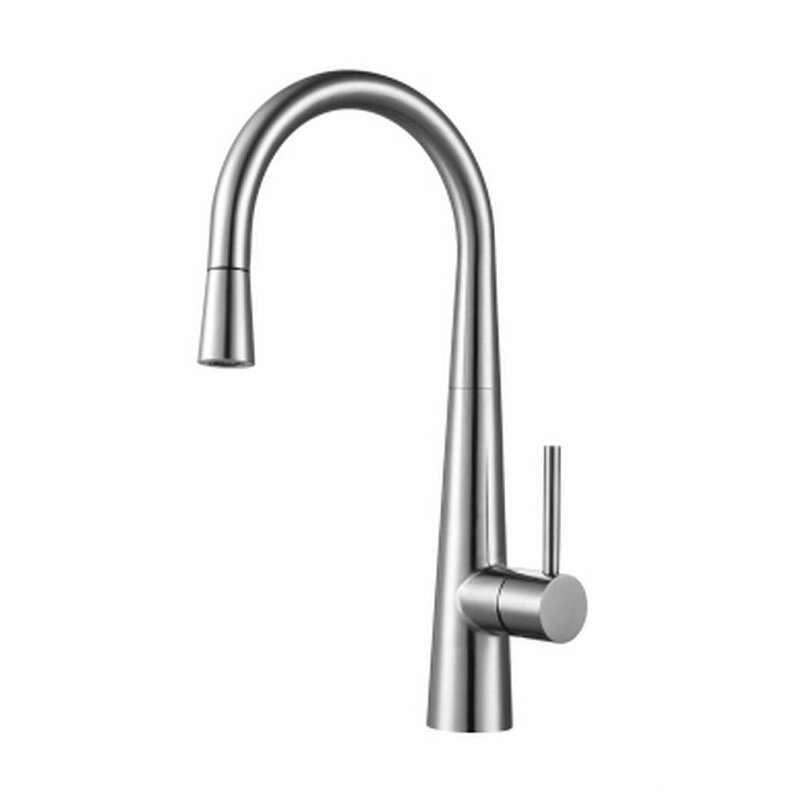 Изображение товара Смеситель для кухни Seaman Eco Venice SSN-1084P-SS с выдвижным изливом из нержавеющей стали