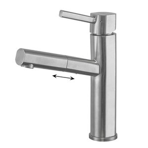 Изображение товара Смеситель Seaman Eco Venice SSN-1394P-SS, для кухонной мойки, с выдвижным изливом, цвет нержавеющая сталь