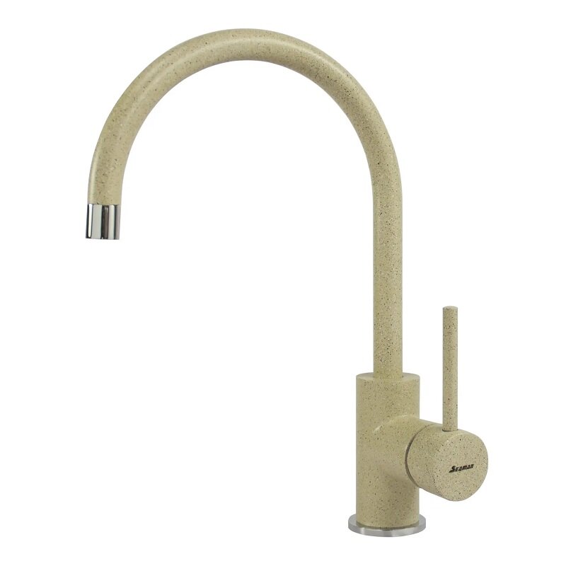 Изображение товара Современный однорычажный смеситель для кухни Seaman Marble SSC-302-Песочный