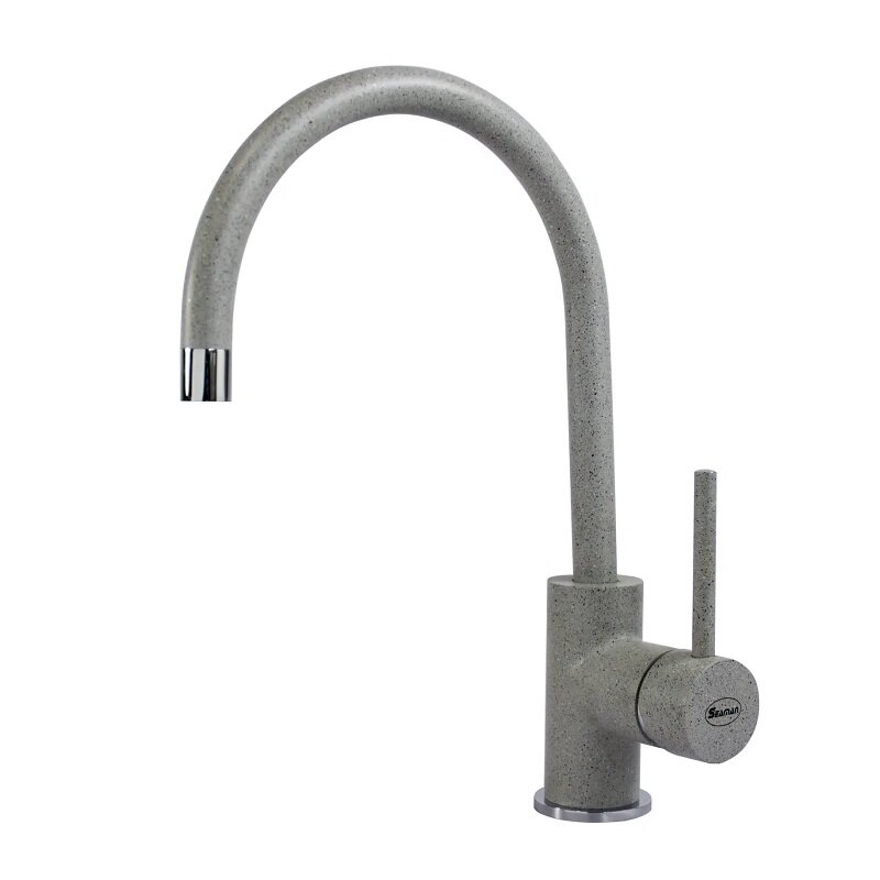 Изображение товара Смеситель для кухни Seaman Marble SSC-302 серый однорычажный с поворотным изливом