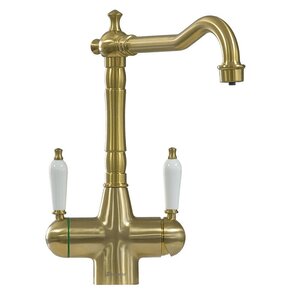 Изображение товара Смеситель Seaman Visconti SSL-7517-LG, для кухонной мойки, с подключением к фильтру, цвет светлое золото сатин PVD