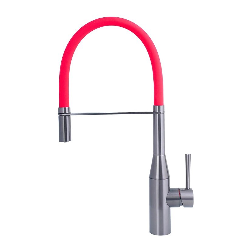 Изображение товара Смеситель для кухни Seaman Visconti SSL-7671-GL с выдвижным изливом и PVD покрытием