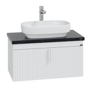 Изображение товара Тумба под раковину Санта Юпитер 700359 80 см подвесная белая