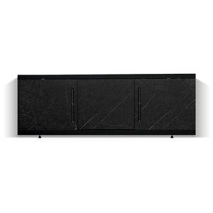 Изображение товара Экран для ванны Alavann Alt Black ALV1202004, 160 см, МДФ, раздвижной, черный мрамор (МДЧ-0407-1600-00)