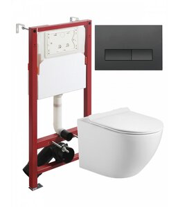 Изображение товара Инсталляция Agger ATI09150+APB244 с безободковым унитазом и сиденьем микролифт