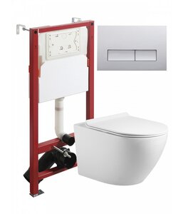 Изображение товара Инсталляция Agger ATI09150L+APB200 с подвесным унитазом Tornado, хром