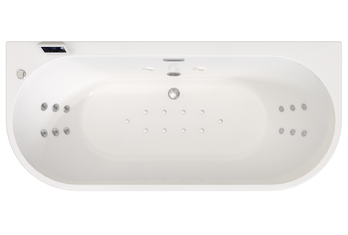 Изображение товара Гидромассажная ванна Радомир Вальс Макси 180x80 см с гидромассажем Excelent хром КУ 500