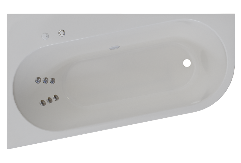 Изображение товара Гидромассажная ванна Радомир Вальс Прима 1-79-2-1-0-357/1-79-2-2-0-357, 170 x 100 см, L/R, рама-подставка, фронтальная панель, слив-перелив, гидромассаж Стандарт хром пневмокнопка, массаж спины, белая