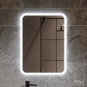 Изображение товара Зеркало с LED подсветкой ALV0017001 60 см белое врезное