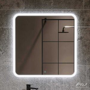 Изображение товара Зеркало Alavann Anna ALV0019001, 80 см, LED подсветка, белый (ПЗ20-4300-0800-00)