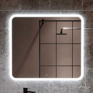 Изображение товара Зеркало с LED подсветкой 90 см белое Alavann Anna ALV0020001
