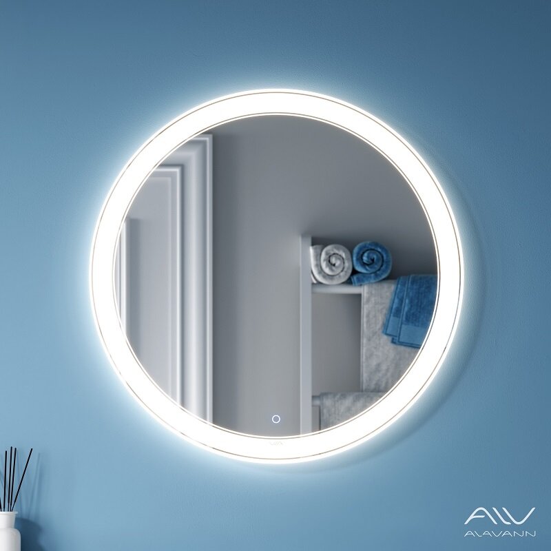 Изображение товара Зеркало с LED подсветкой Alavann Solis 70 см белое круглое