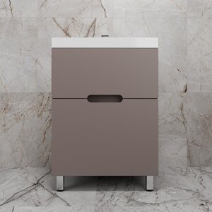 Изображение товара Тумба под раковину Style Line Матис 60 см напольная темный тауп