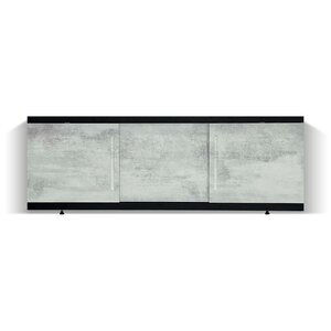 Изображение товара Экран для ванны Alavann Alt Black ALV1203003, 170 см, МДФ, раздвижной, серый бетон (МДЧ-0407-1700-00)