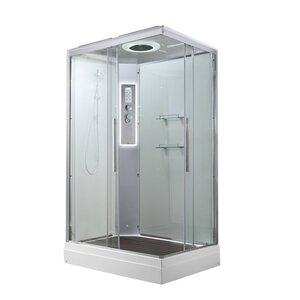 Изображение товара Душевая кабина Avacan K2012LED 78219, 120 х 90 см, с крышей, с LED подсветкой, поддон низкий, стекло прозрачное, профиль хром